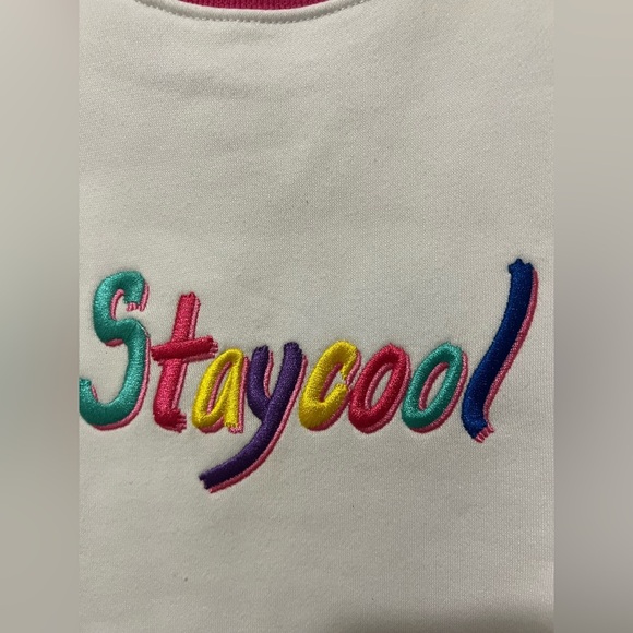 Staycool Y2K Inspired Mock Neck Embroidered Sweatshirt - Picture 4 of 5